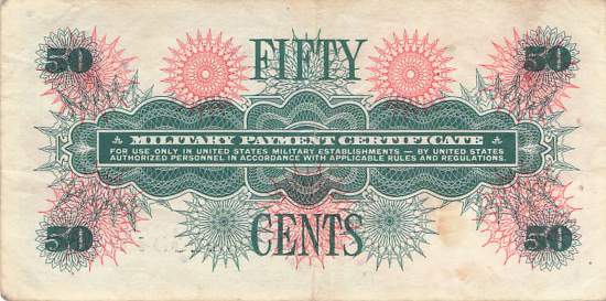 USA MPC Series 661 p.M67 50 Cents 1968 VF